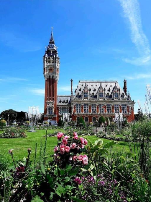 Le Clemenceau Appart-Calais Nord-Balcon-Plage Luaran gambar
