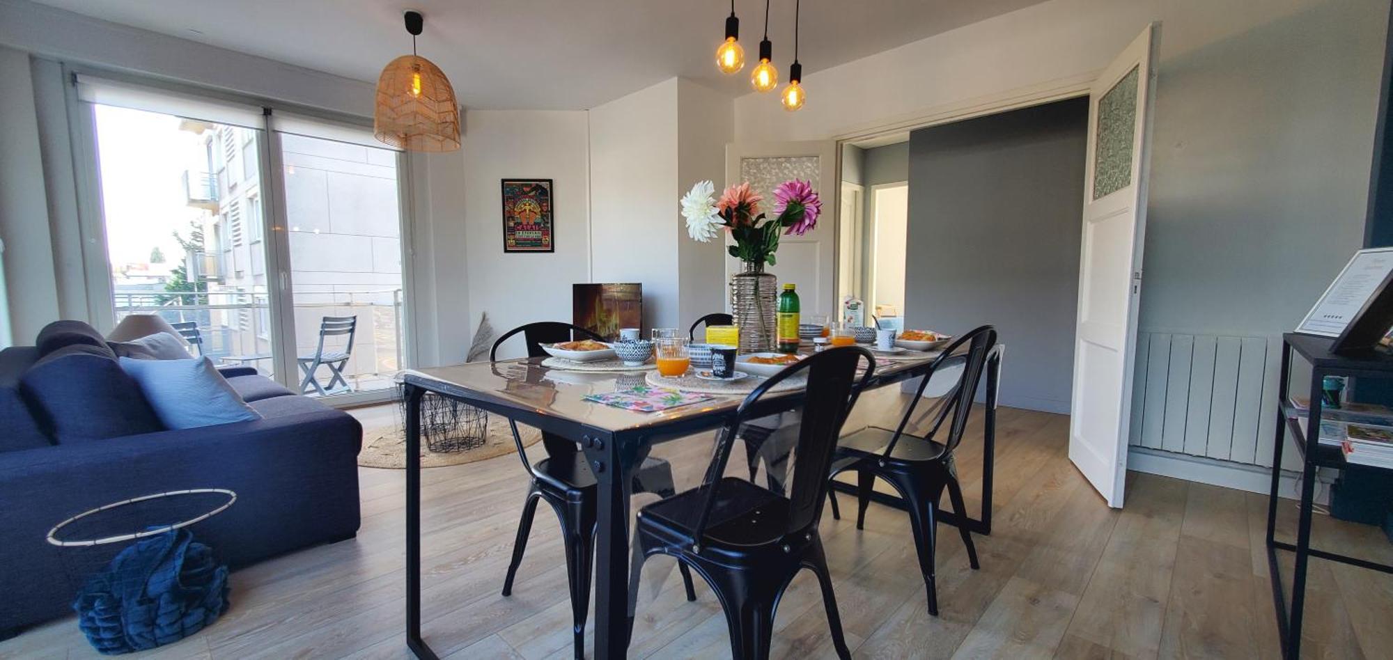 Le Clemenceau Appart-Calais Nord-Balcon-Plage Luaran gambar
