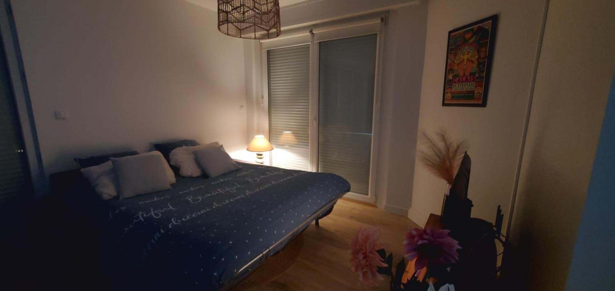 Le Clemenceau Appart-Calais Nord-Balcon-Plage Luaran gambar
