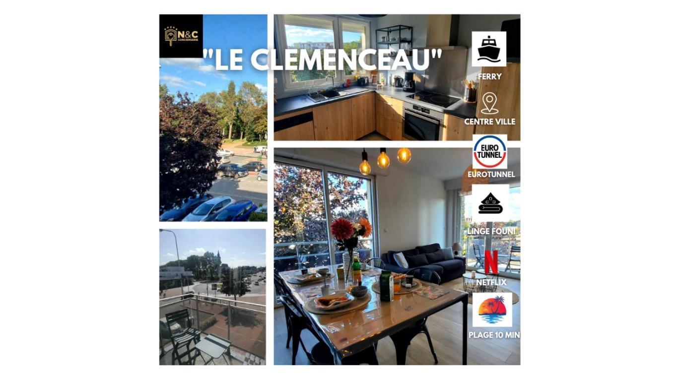 Le Clemenceau Appart-Calais Nord-Balcon-Plage Luaran gambar